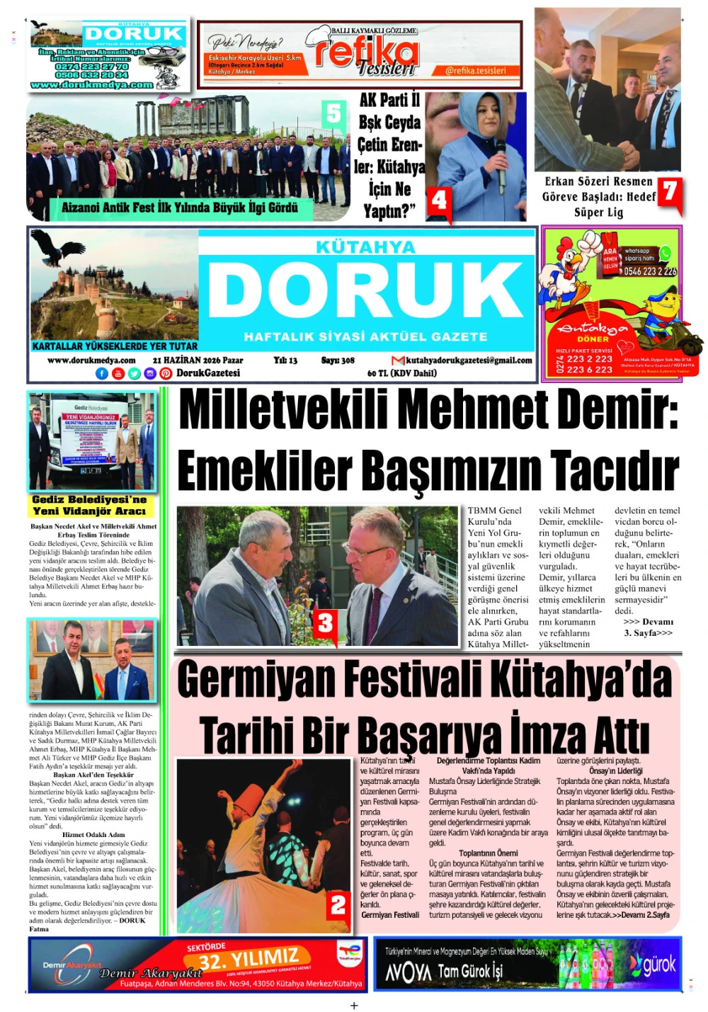 21 Hazian 2026 Doruk Gazetesi