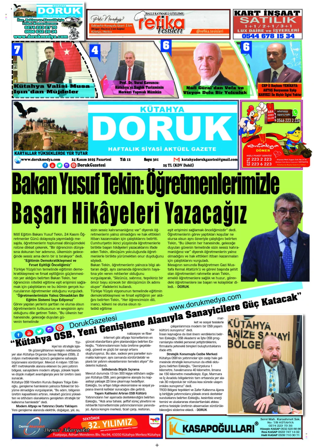 24 Kasım 2025 Doruk Gazetesi