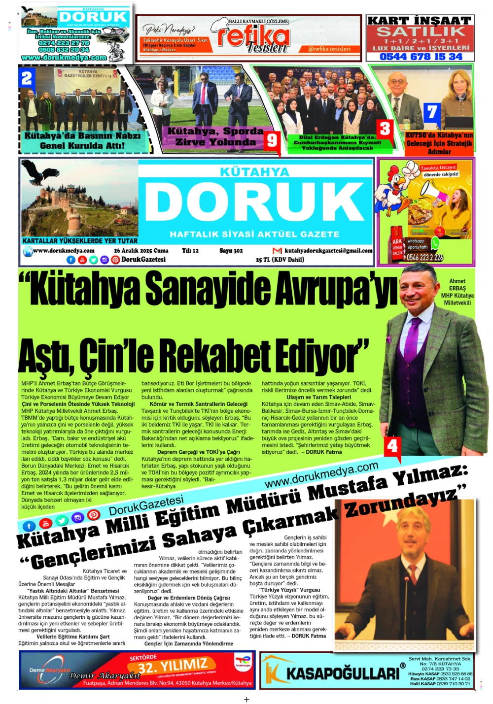 26 Aralık 2025 Doruk Gazetesi