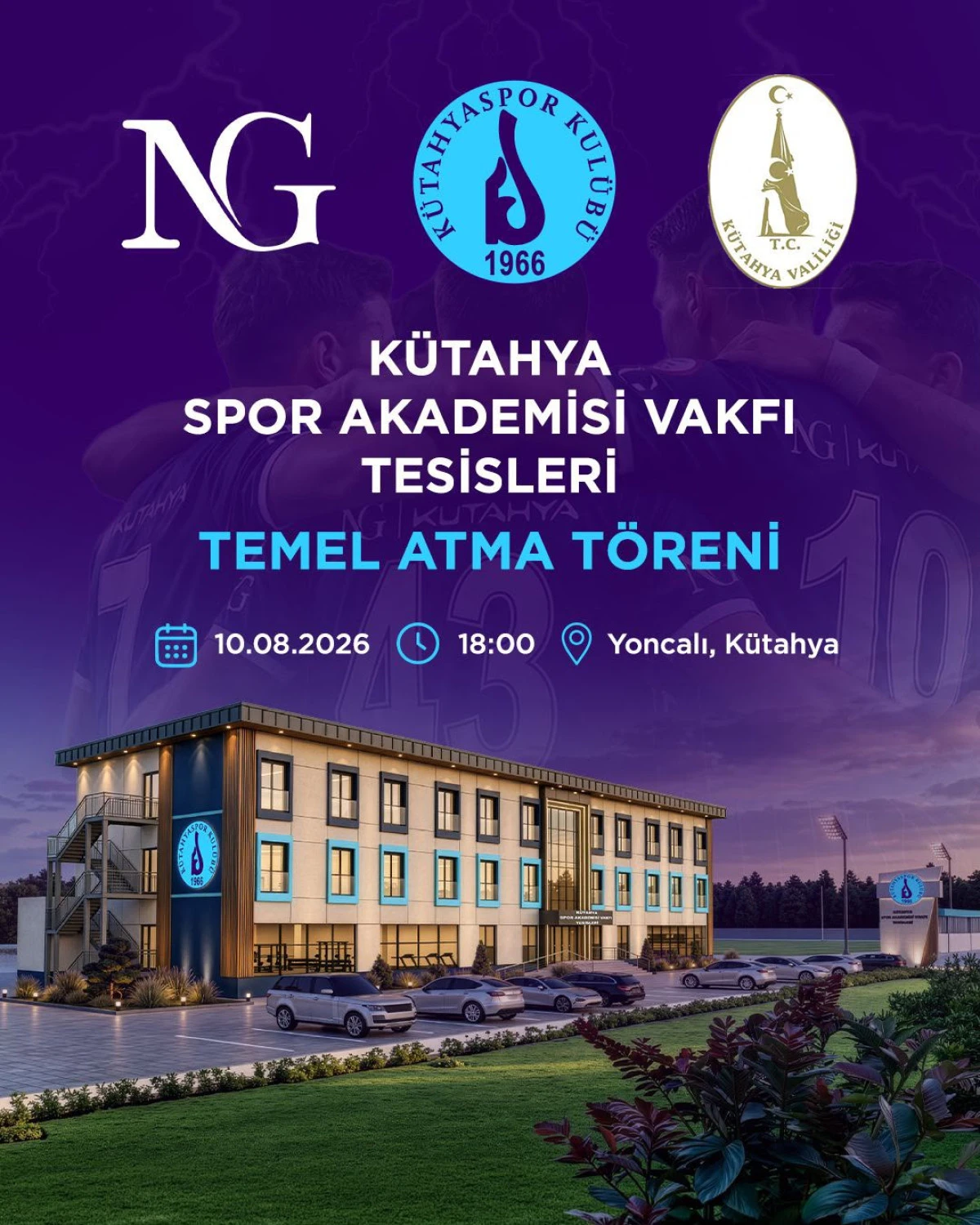 GELECEĞİMİZ İ&Ccedil;İN DEV YATIRIM: K&uuml;tahya Spor Akademisi Vakfı Tesisleri Temel Atılıyor 