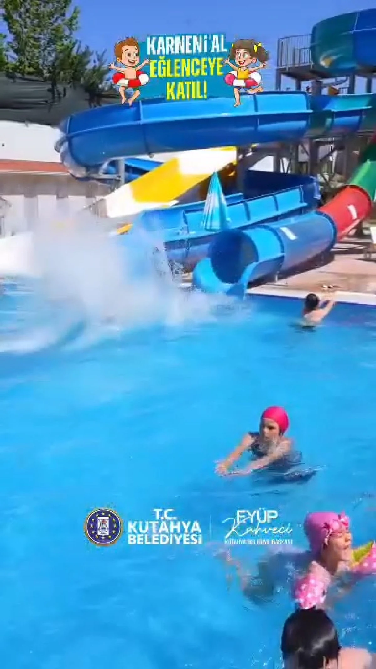 K&uuml;tahya Belediyesi&rsquo;nden Karne Hediyesi: Aquapark Eğlencesi